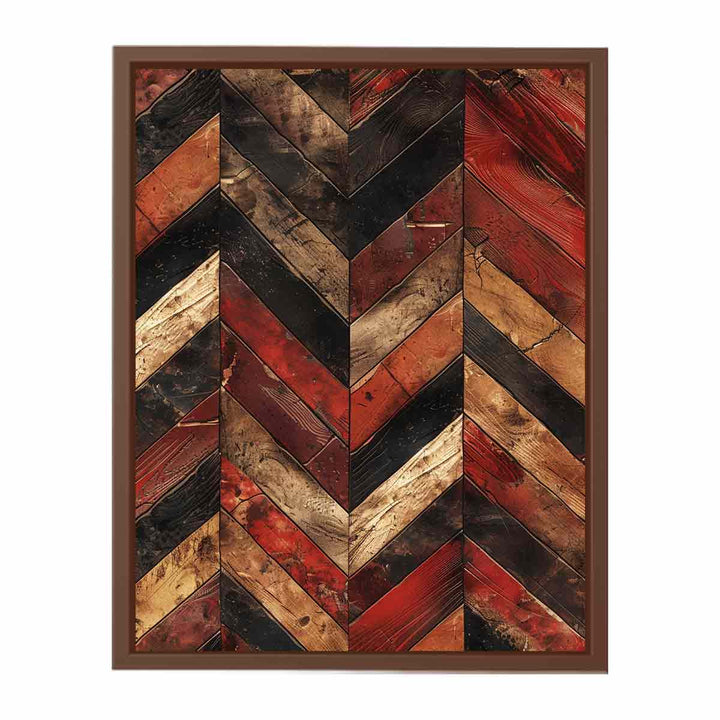 Zigzag  Borwn Pattern Painting Painting