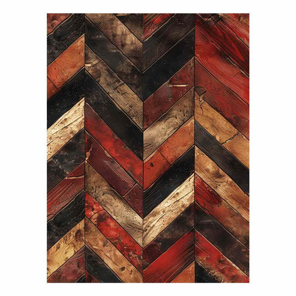 Zigzag  Borwn Pattern Painting Art Print