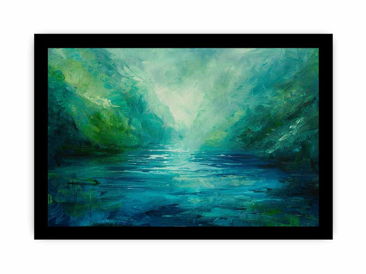 Abstract River framed Print