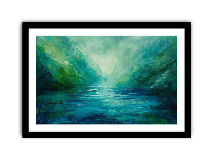 Abstract River framed Print