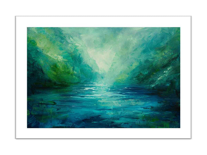 Abstract River framed Print