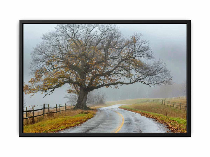 Foggy Road canvas Print