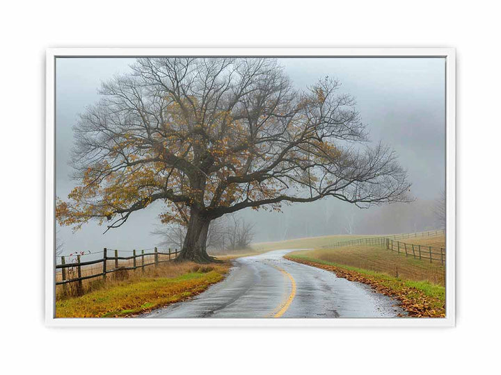 Foggy Road Painting