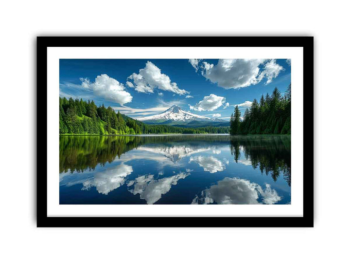 Mt. Hood Reflected In Trillium Lake Oregon framed Print