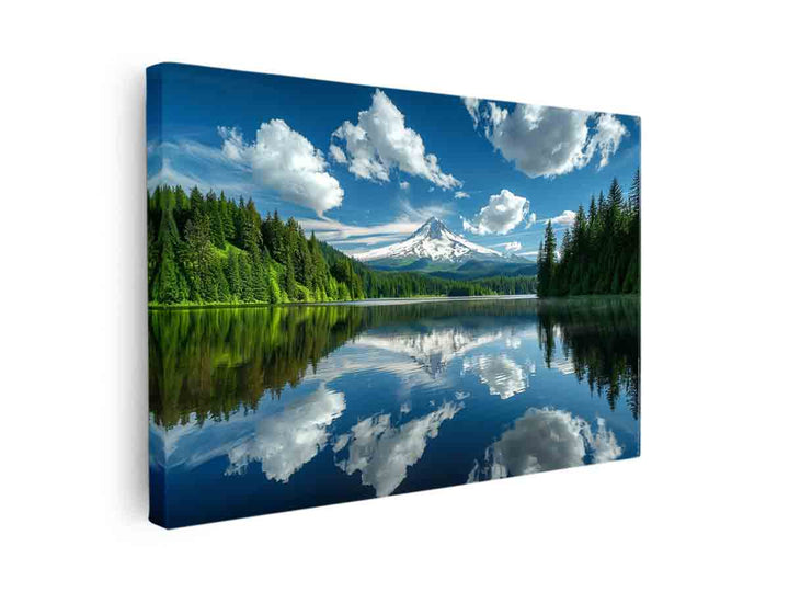 Mt. Hood Reflected In Trillium Lake Oregon canvas Print