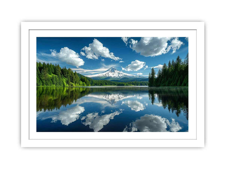 Mt. Hood Reflected In Trillium Lake Oregon framed Print