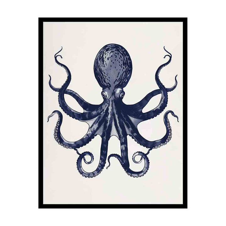 Octopus Dark Blue canvas Print