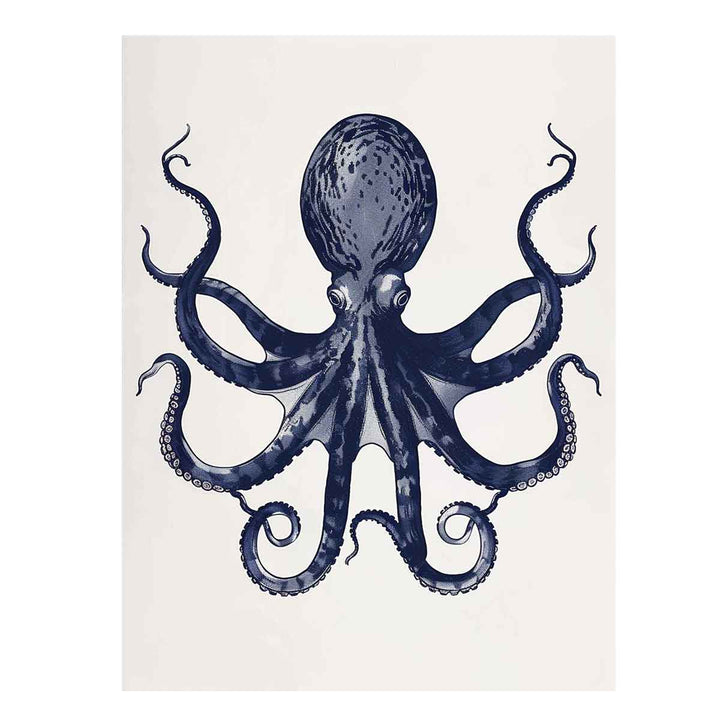 Octopus Dark Blue Art Print