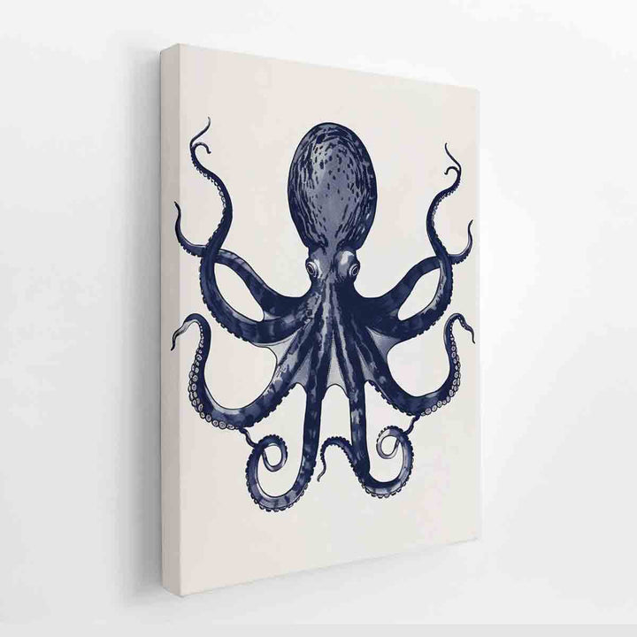 Octopus Dark Blue canvas Print