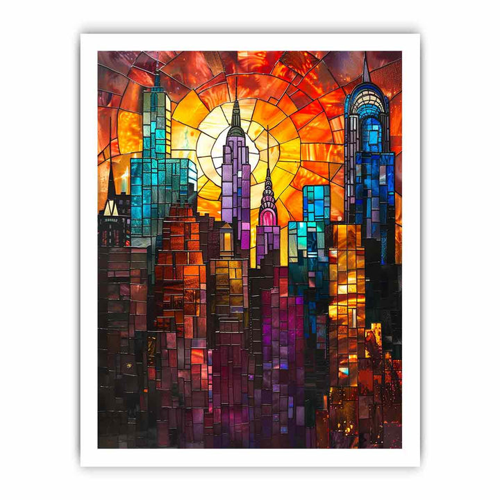 Skyline framed Print