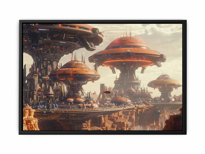 Alien City canvas Print