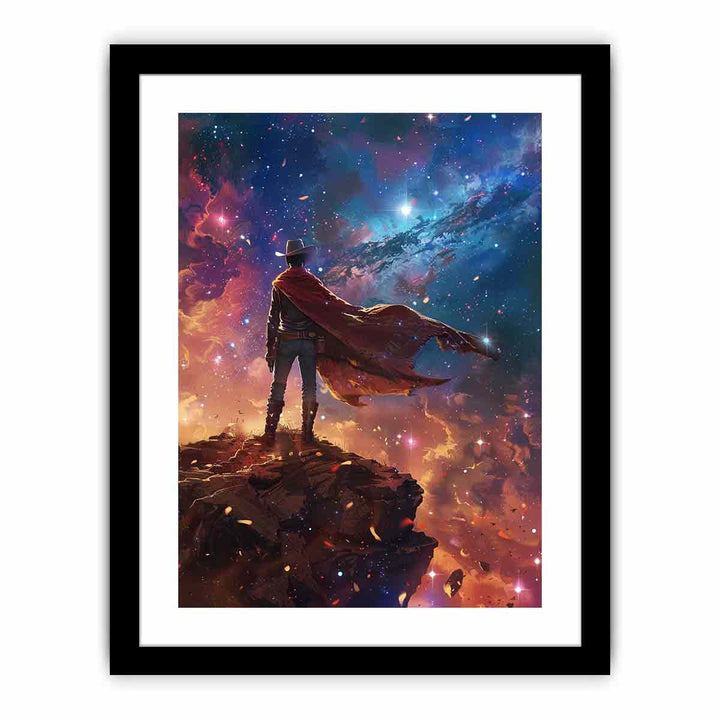 Space cowboy framed Print