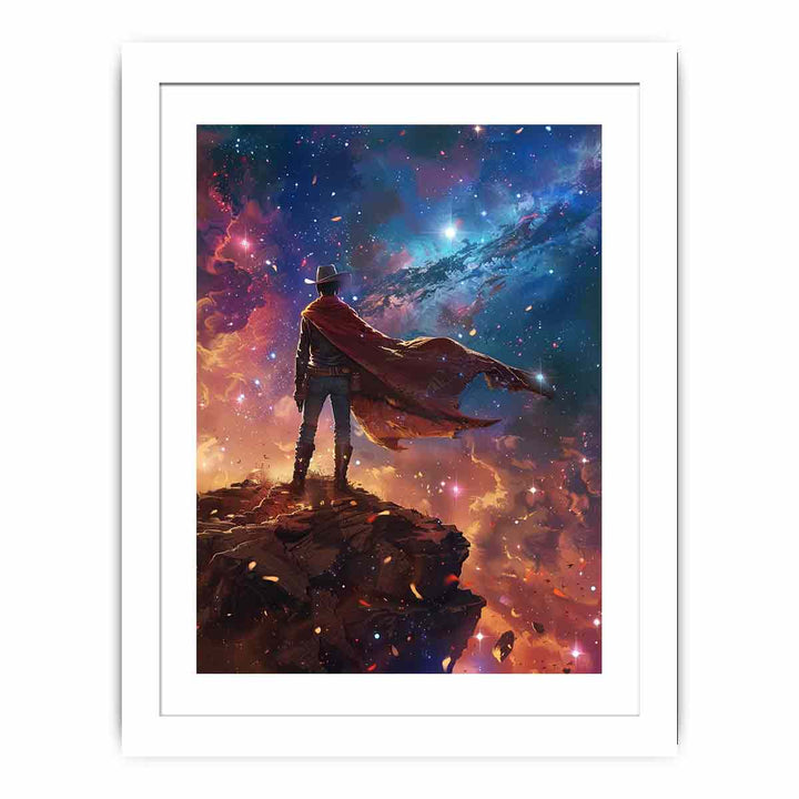 Space cowboy framed Print