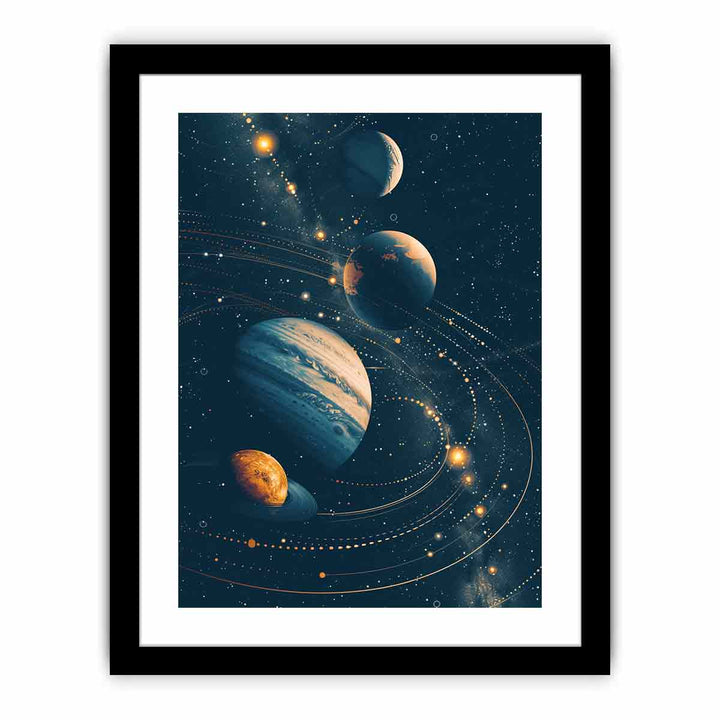 The Solar System framed Print