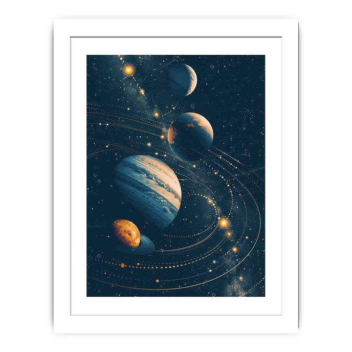 The Solar System framed Print