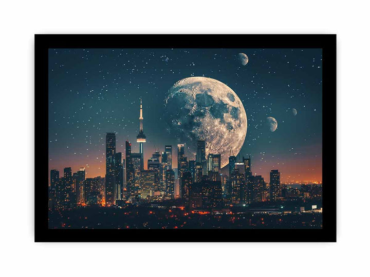 Moon Shadow framed Print