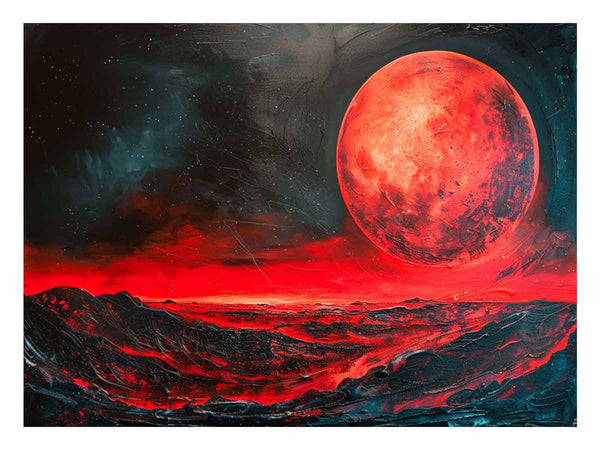 Red Moon Art Print