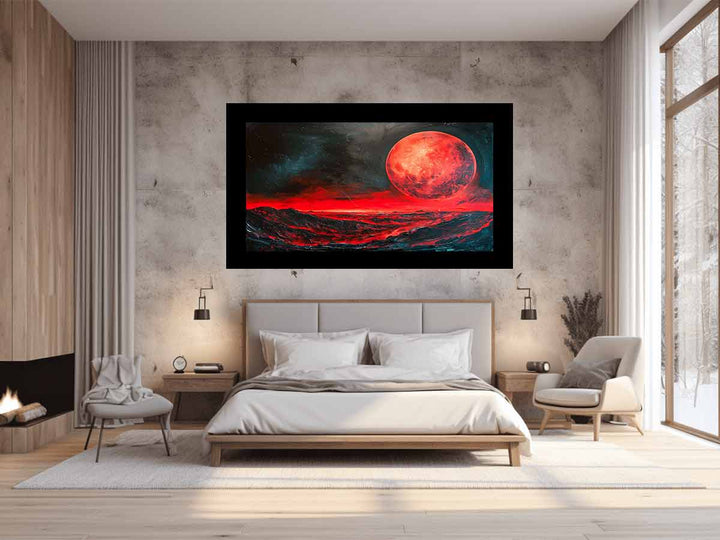 Red Moon Art Print