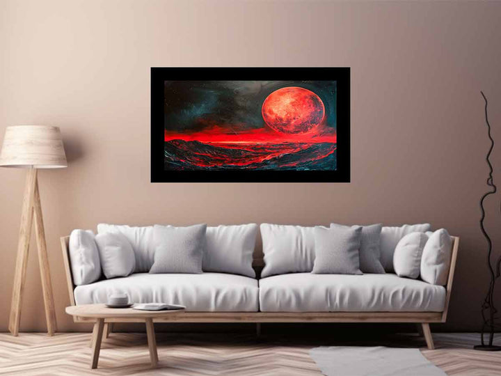 Red Moon Art Print