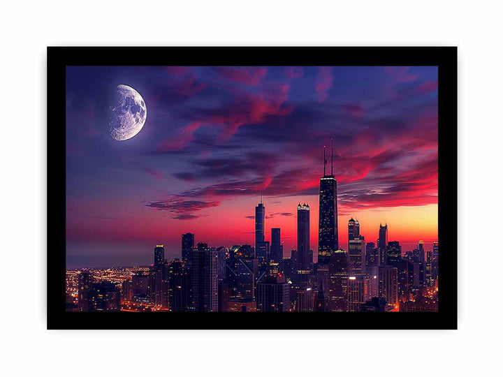 Moon InTthe Sky framed Print