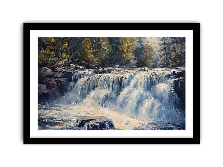 Waterfall framed Print