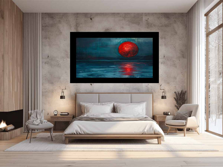 Red Moon Art Art Print