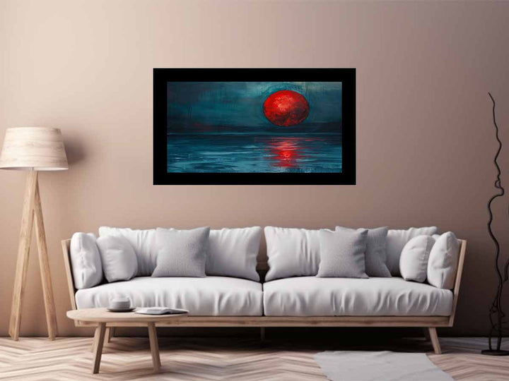 Red Moon Art Art Print