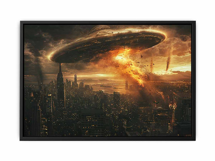 Bombing A City canvas Print