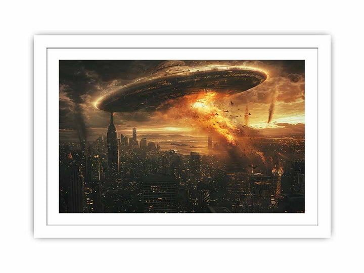 Bombing A City framed Print