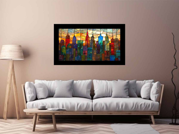 Glass Skyline Art Print