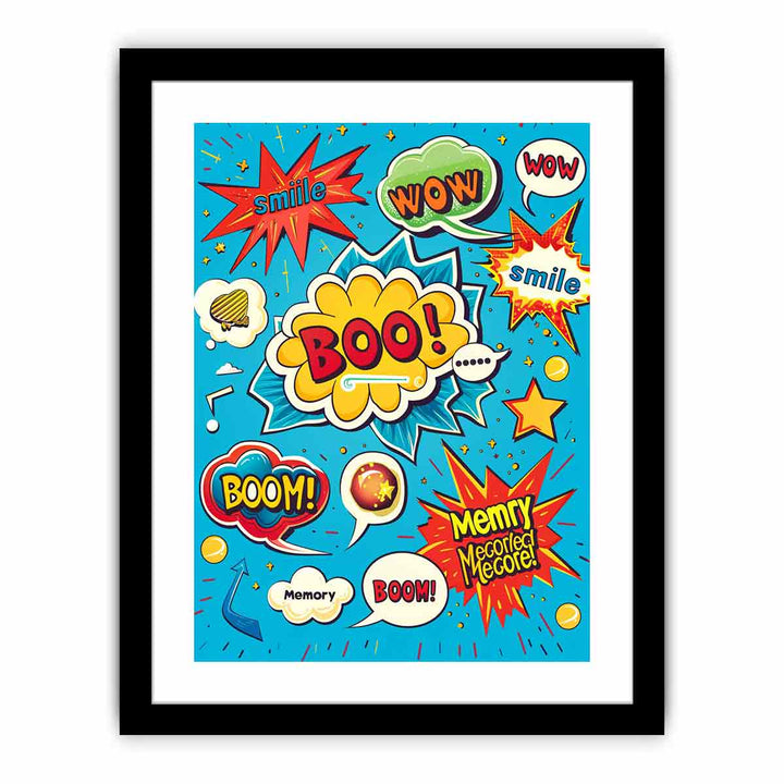 Boom Graphics Pop Art framed Print