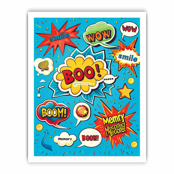 Boom Graphics Pop Art framed Print