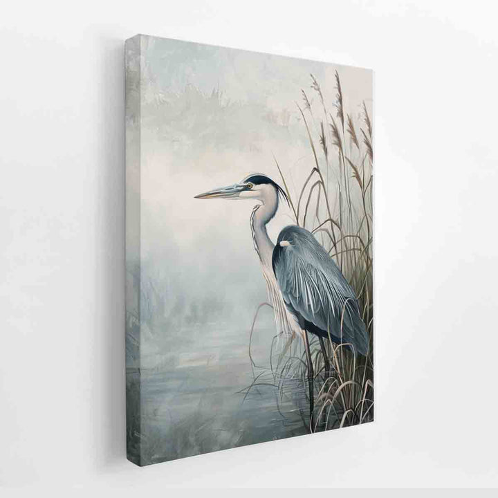 Grey Heron canvas Print