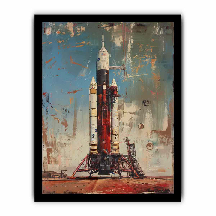 Vinatge Apollo Spaecraft  framed Print