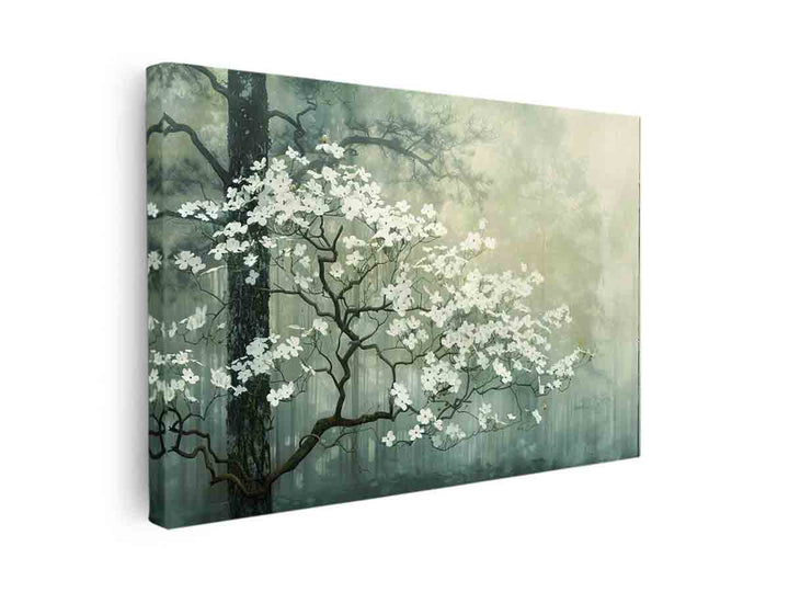 White Dogwood Tree canvas Print