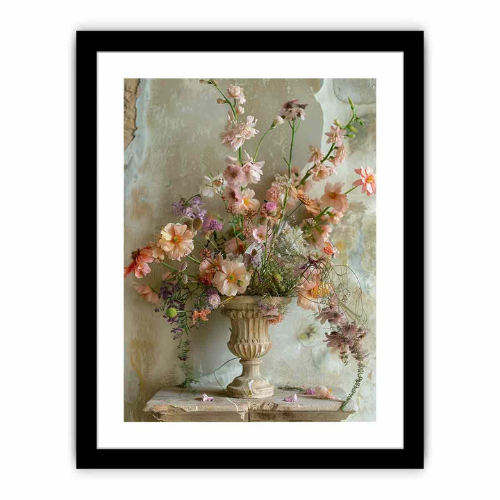 Vinatge Flower Vase framed Print