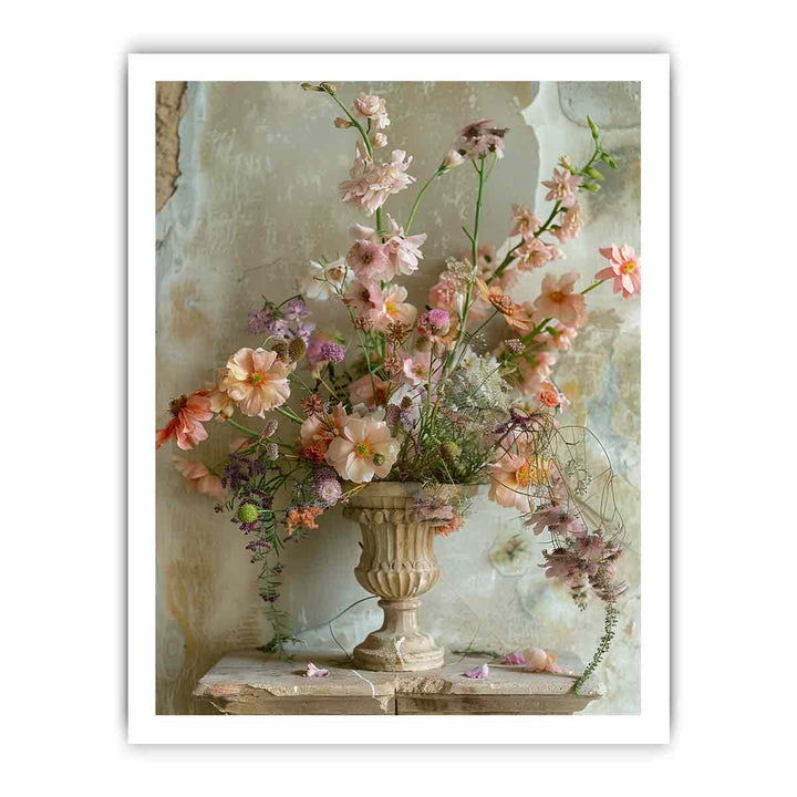 Vinatge Flower Vase framed Print