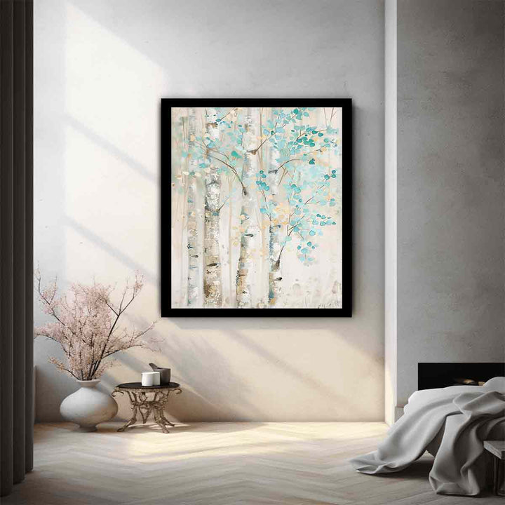 White Birch Tree Art Print