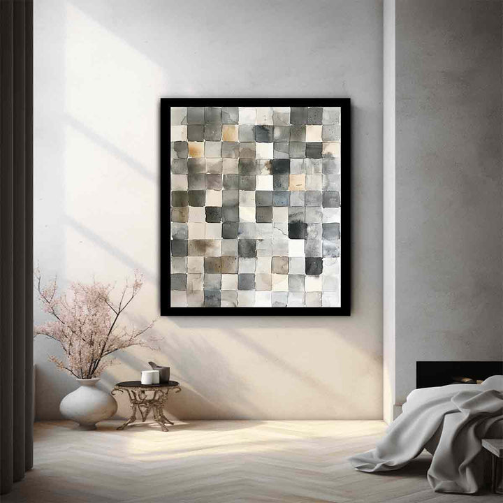 Watercolor Squares  Art Print