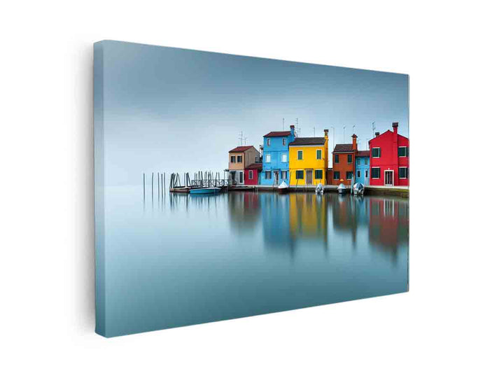 Waterfront  Houses Venice canvas Print