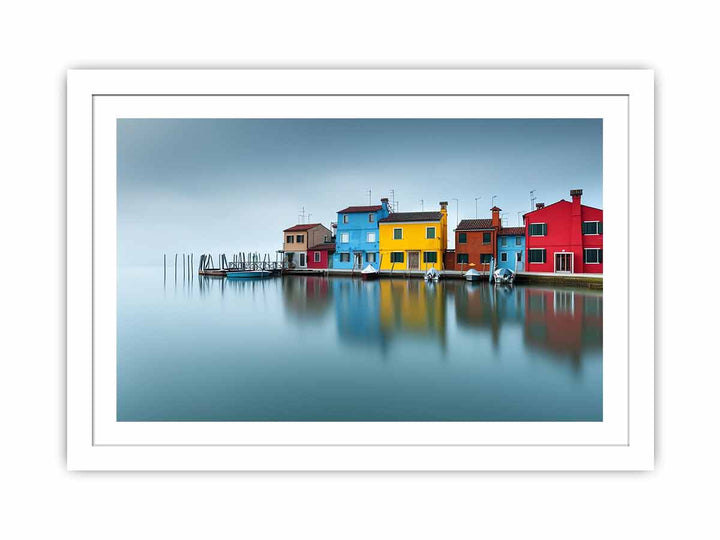 Waterfront  Houses Venice framed Print