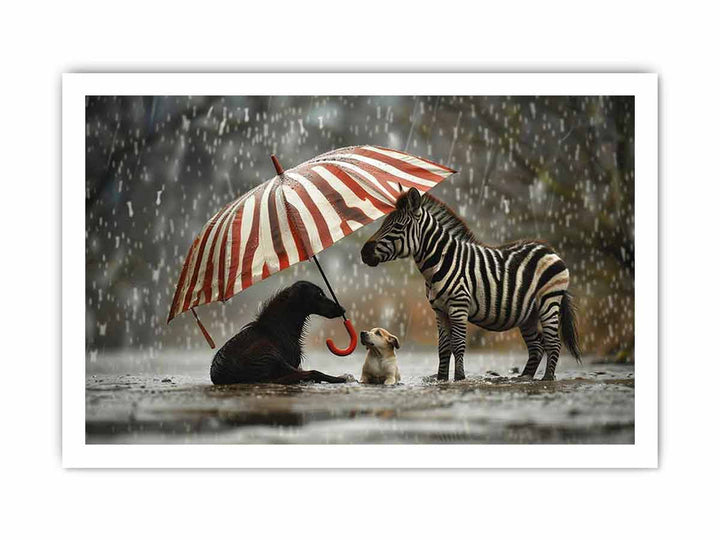 Animal Love framed Print