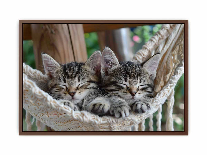 Cute Tabby Kittens Painting