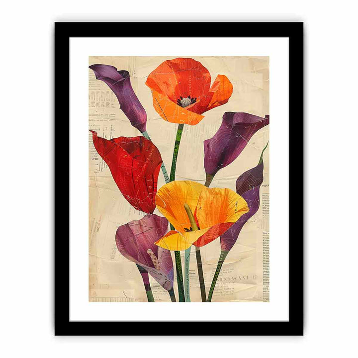 Red And Orange Poppies framed Print