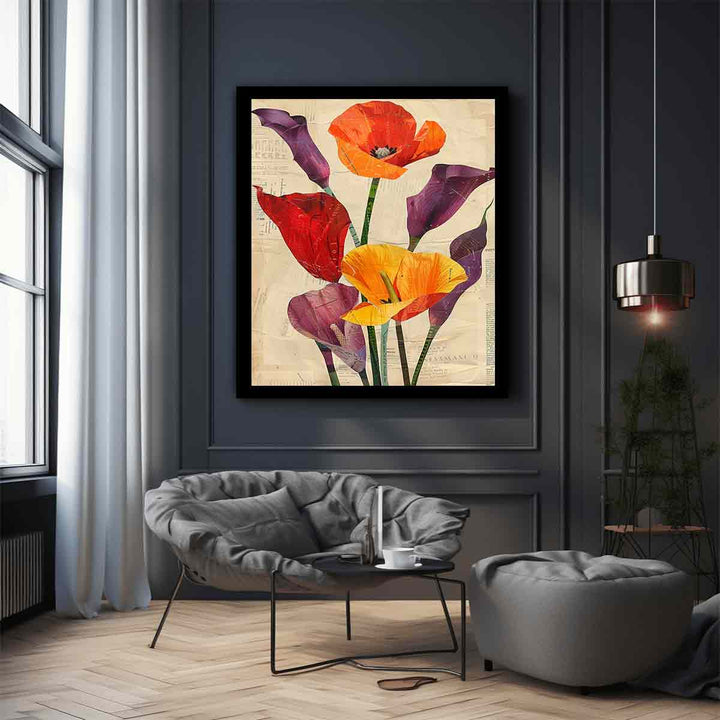 Red And Orange Poppies Art Print