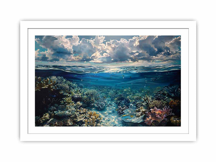 Coral Reef Under Sea framed Print