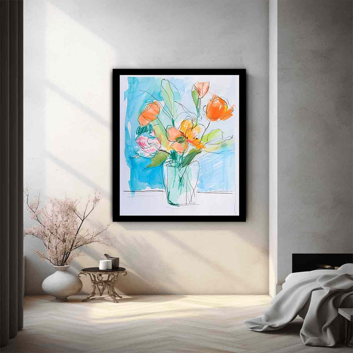 Flowers Sketch Art Print