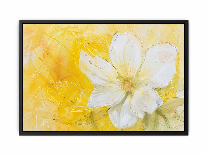 Yellow Abstract Flower canvas Print