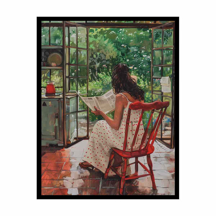 Morning Reading canvas Print