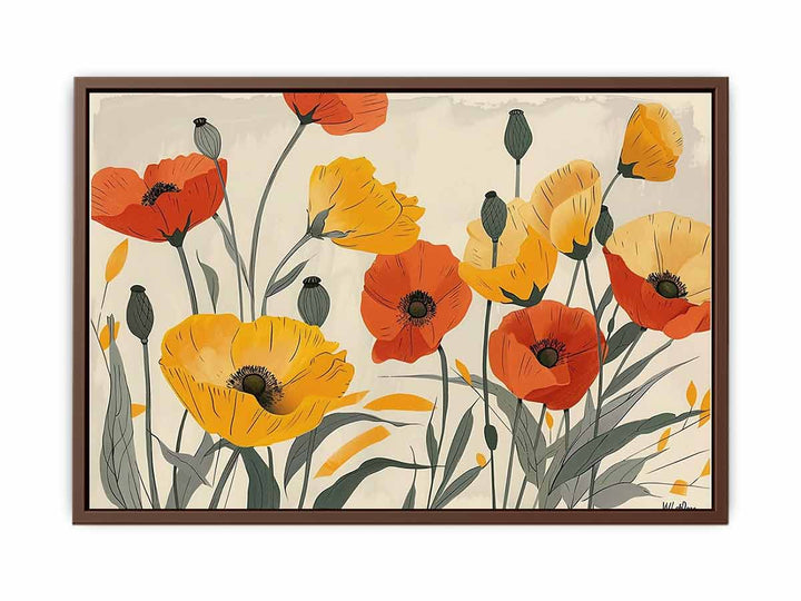 Yellow Orange Poppies Painting